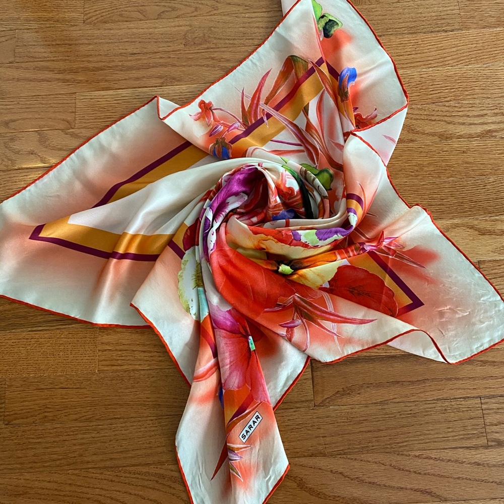 %100 silk scarf